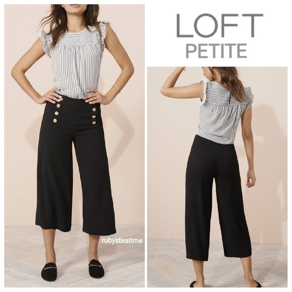 LOFT Pants - LOFT PETITE - 21 1/4" Inseam Wide Leg Sailor Crop